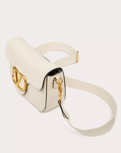 VALENTINO GARAVANI ALLTIME GRAINY CALFSKIN SHOULDER BAG
